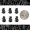 Black Cat on White Cameos 18mm x 13mm Cameos - Set of Six - CAM256